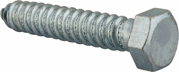 3/4" Screw, 4" Length Under Head, Steel, Hex Head Lag Screw