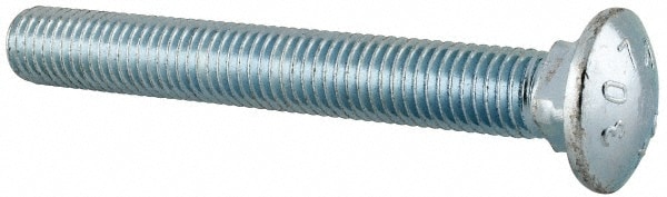 Carriage Bolt: 5/8-11, 5" Length Under Head, Square Neck