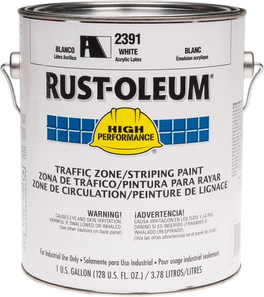 Rust-Oleum 2391402 1 Gallon White Water Based Striping Paint 