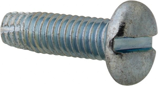 #6-32 Thread Size Slotted Drive Steel Thread Cutting Screw Pan Head Type F Zinc Plated Finish 3/16 Length Pack of 100