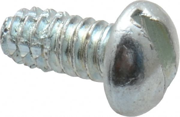Steel Thread Cutting Screw 1//4 Length Slotted Drive Zinc Plated Finish Pan Head Type F #2-56 Thread Size Pack of 100