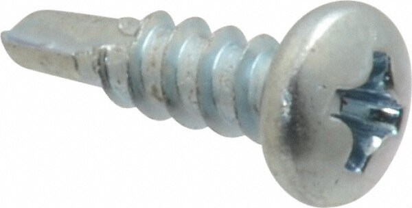 #6, Pan Head, Phillips Drive, 1/2" Length Under Head, #2 Point, Self Drilling Screw