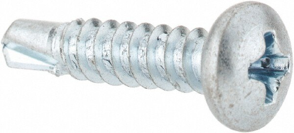 #8, Pan Head, Phillips Drive, 3/4" Length Under Head, #2 Point, Self Drilling Screw