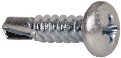 #10, Pan Head, Phillips Drive, 3/4" Length Under Head, #2 Point, Self Drilling Screw
