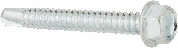 Value Collection TEKS0140200CZ 1/4", Hex Washer Head, Hex Drive, 2" Length Under Head, #3 Point, Self Drilling Screw Image