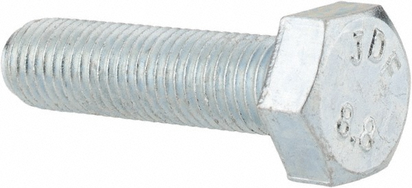 Value Collection 815309PS Hex Head Cap Screw: M8 x 1.00 x 30 mm, Grade 8.8 Steel, Zinc-Plated Image