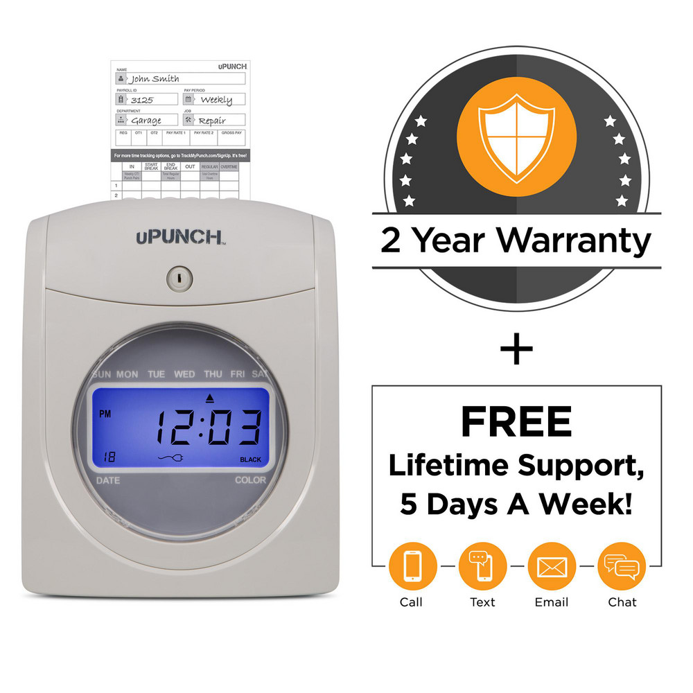 Upunch uPunch - Time Clocks & Time Recorders: Punch Type: Electronic; Power ...