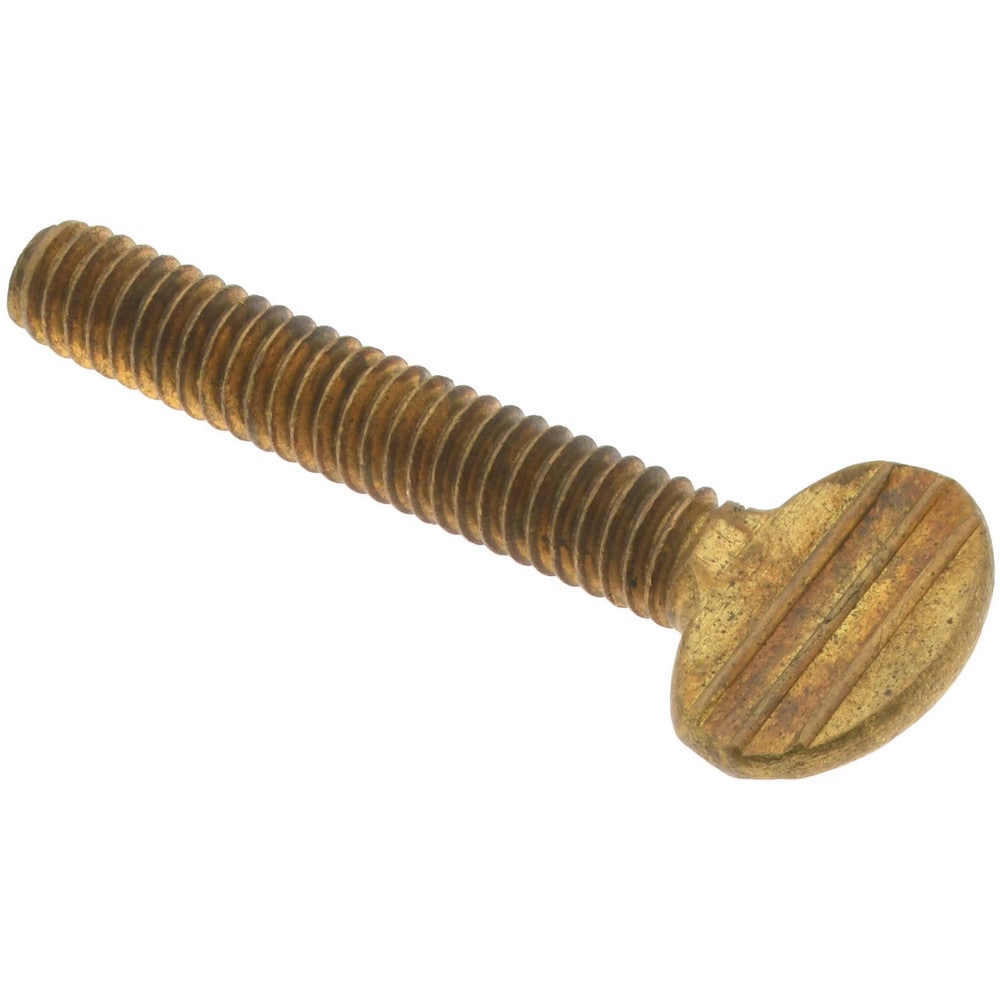 Brass Thumb Screw: 1/4-20, Oval Head