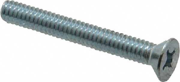 Value Collection PFMS0250200CZ Machine Screw: 1/4-20 x 2", Flat Head, Phillips Image