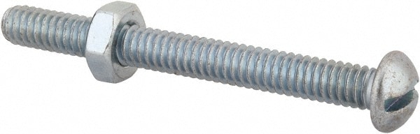 Value Collection RDSB0250250CZ Machine Screw: 1/4-20 x 2-1/2", Round Head, Slotted Image