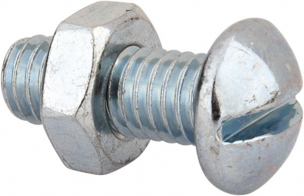 Value Collection RDSB0380100CZ Machine Screw: 3/8-16 x 1", Round Head, Slotted Image