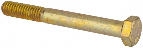 Made in USA MSC39036 Hex Head Cap Screw: 5/16-18 x 2-3/4", Grade 8 Steel, Zinc Yellow Dichromate Finish Image