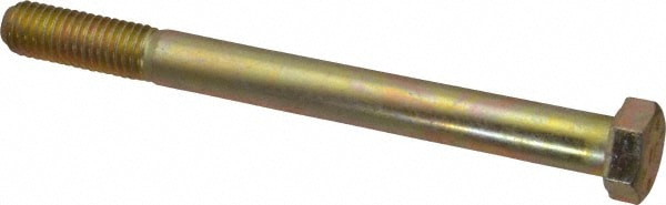 Made in USA 39119 Hex Head Cap Screw: 1/2-13 x 5-1/2", Grade 8 Steel, Zinc Yellow Dichromate Finish Image