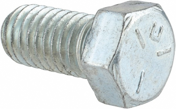Made in USA 457216PS Hex Head Cap Screw: 7/16-14 x 7/8", Grade 5 Steel, Zinc-Plated Image