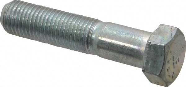 Made in USA 30258 Hex Head Cap Screw: 7/16-20 x 2", Grade 5 Steel, Zinc-Plated Image