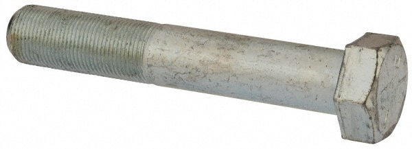 Hex Head Cap Screw: 1-14 x 6", Grade 5 Steel, Zinc-Plated