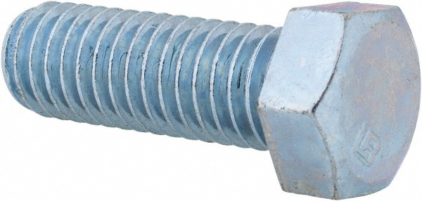 Value Collection 403146PR Hex Head Cap Screw: 7/16-14 x 1-1/4", Grade 2 Steel, Zinc-Plated Image