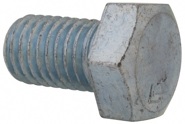 Hex Head Cap Screw: 5/8-11 x 1", Grade 2 Steel, Zinc-Plated