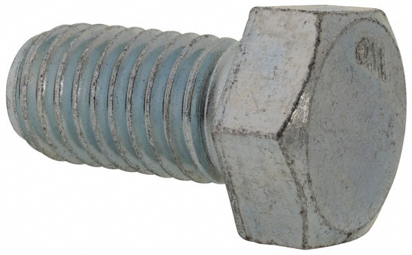 Hex Head Cap Screw: 5/8-11 x 1-1/4", Grade 2 Steel, Zinc-Plated