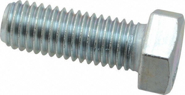 Hex Head Cap Screw: 5/8-11 x 1-3/4", Grade 2 Steel, Zinc-Plated