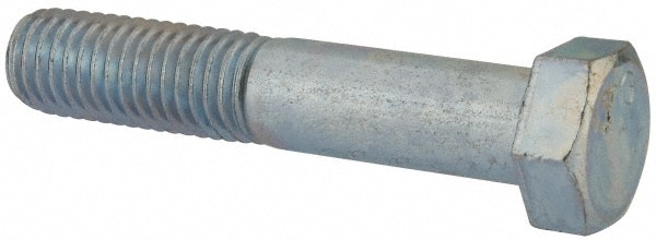 Hex Head Cap Screw: 5/8-11 x 3-1/4", Grade 2 Steel, Zinc-Plated