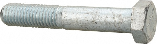 Hex Head Cap Screw: 5/8-11 x 3-3/4", Grade 2 Steel, Zinc-Plated