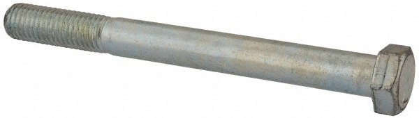 Hex Head Cap Screw: 5/8-11 x 6-1/2", Grade 2 Steel, Zinc-Plated