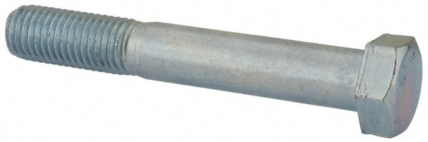 Hex Head Cap Screw: 3/4-10 x 5", Grade 2 Steel, Zinc-Plated
