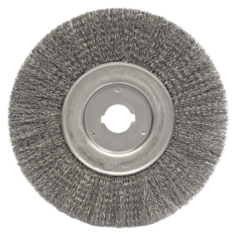 Weiler 1259 Wheel Brush: 10" Wheel Dia, Crimped 
