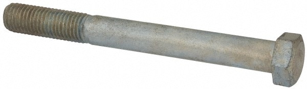 Hex Head Cap Screw: 3/4-10 x 7", Grade 2 Steel, Zinc-Plated