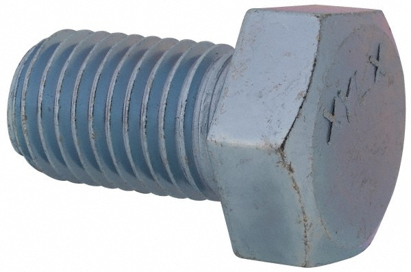 Hex Head Cap Screw: 7/8-9 x 1-1/2", Grade 2 Steel, Zinc-Plated