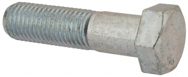 Hex Head Cap Screw: 7/8-9 x 3-1/2", Grade 2 Steel, Zinc-Plated