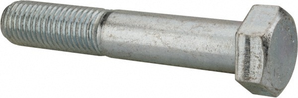 Hex Head Cap Screw: 7/8-9 x 5", Grade 2 Steel, Zinc-Plated