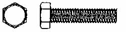 Value Collection R80324334 Hex Head Cap Screw: 1/4-20 x 4", Grade 316 Stainless Steel, Uncoated Image