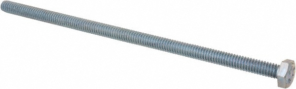 Value Collection LCFT0250600CZ Hex Head Cap Screw: 1/4-20 x 6", Grade 2 Steel, Zinc-Plated Image