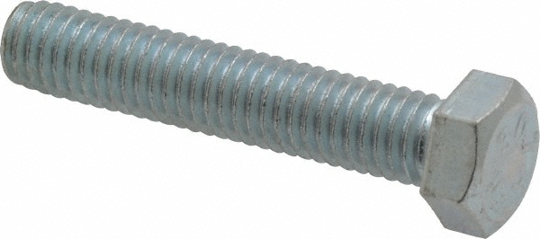 Value Collection LCFT0380200CZ Hex Head Cap Screw: 3/8-16 x 2", Grade 2 Steel, Zinc-Plated Image