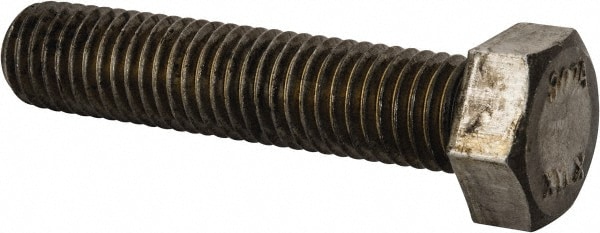 Hex Head Cap Screw: 5/8-11 x 3", Grade 2 Steel, Zinc-Plated