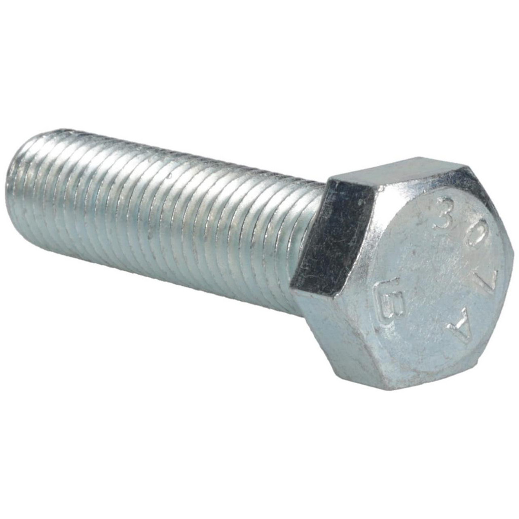 Value Collection Hex Head Cap Screw: 3/4-10, 3" Length Under Head, Grade 2 Steel, Zinc Finish - Fully Threaded, 1-1/8" Hex | 10-Pack | Part #500250P