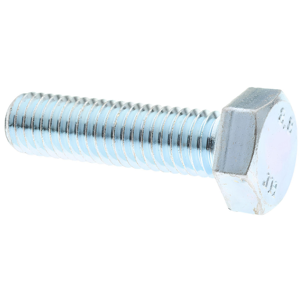 Value Collection - Hex Head Cap Screw: M8x1.25, 80.00 mm Length Under Head,  Grade 8.8 Steel, Zinc Finish | MSC Direct
