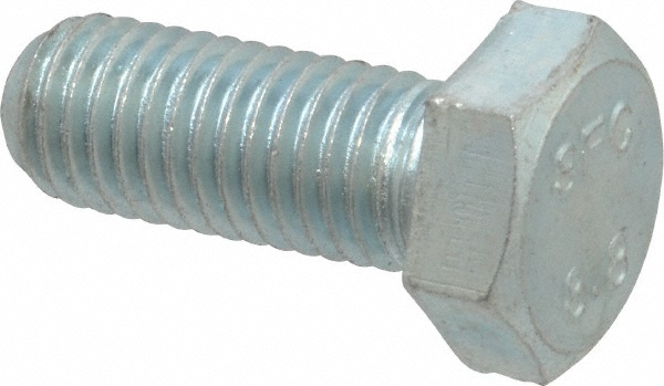 Value Collection 815115PS Hex Head Cap Screw: M12 x 1.75 x 30 mm, Grade 8.8 Steel, Zinc-Plated Image