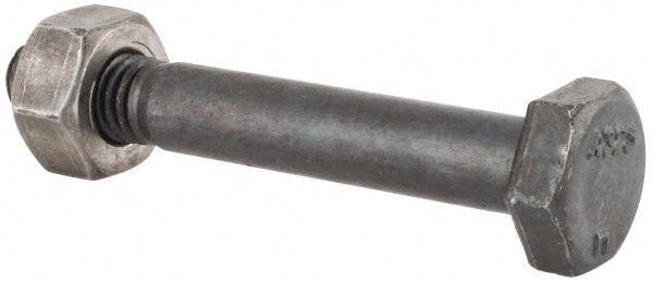 Hex Head Bolt: 1/2-13, 3-1/2" Length Under Head, Steel, Grade A325