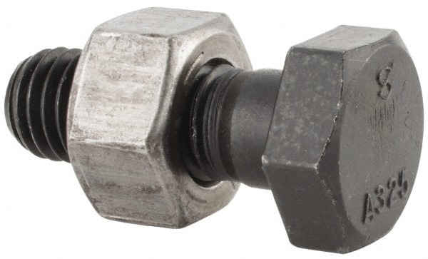 Hex Head Bolt: 5/8-11, 1-3/4" Length Under Head, Steel, Grade A325