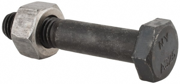 Hex Head Bolt: 5/8-11, 3-1/4" Length Under Head, Steel, Grade A325