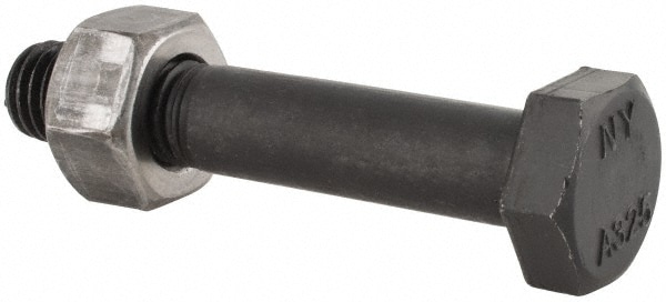 Hex Head Bolt: 5/8-11, 3-1/2" Length Under Head, Steel, Grade A325
