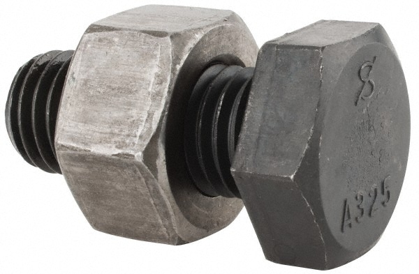 Hex Head Bolt: 3/4-10, 1-3/4" Length Under Head, Steel, Grade A325