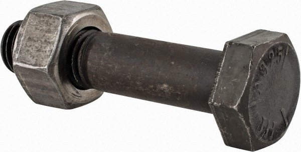 Hex Head Bolt: 3/4-10, 3-1/2" Length Under Head, Steel, Grade A325
