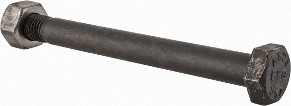 Hex Head Bolt: 3/4-10, 8" Length Under Head, Steel, Grade A325
