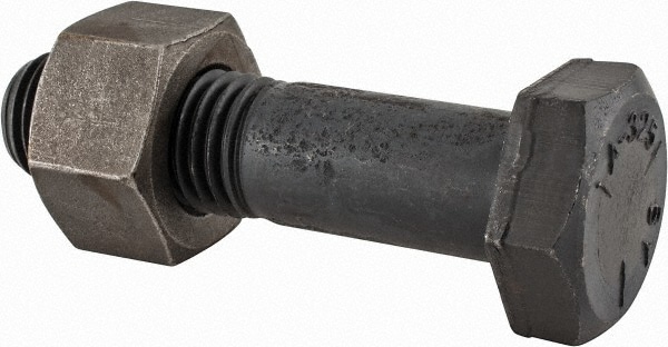 Hex Head Bolt: 1-8, 4" Length Under Head, Steel, Grade A325