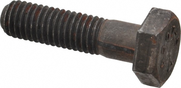Hex Head Bolt: 1/2-13, 2" Length Under Head, Steel, Grade A307