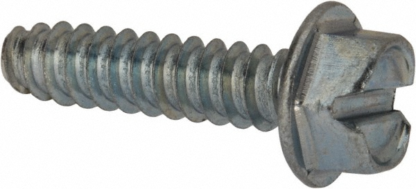 Value Collection HWTB0140100CZ Sheet Metal Screw: 1/4, Hex Washer Head, Slotted Image